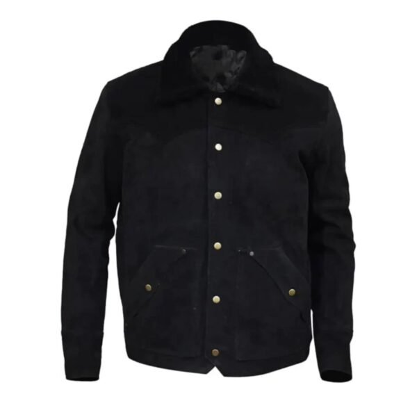 Yellowstone John Dutton S03 Ep08 Black Suede Jacket