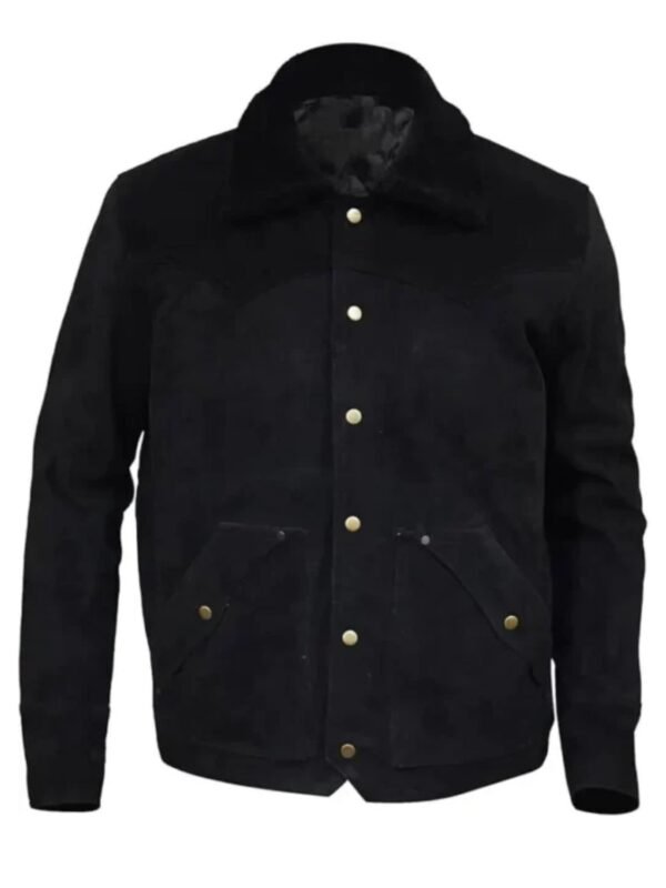 Yellowstone John Dutton S03 Ep08 Black Suede Jacket