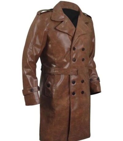 Yellowstone Origin 1883 James Dutton Brown Leather Coat