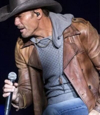 Yellowstone Origin 1883 James Dutton Brown Leather Coat