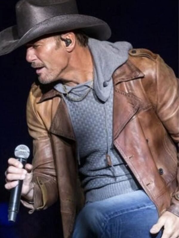 Yellowstone Origin 1883 James Dutton Brown Leather Coat