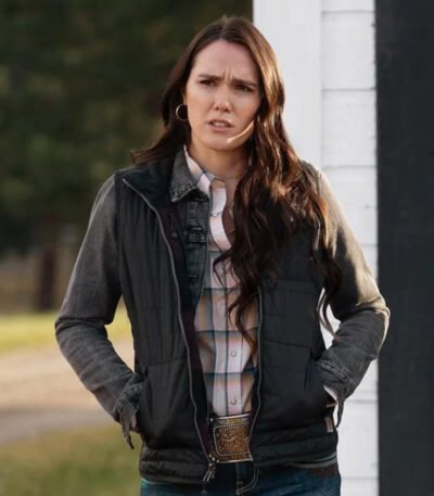Yellowstone S03 Eden Brolin Mia Black Vest