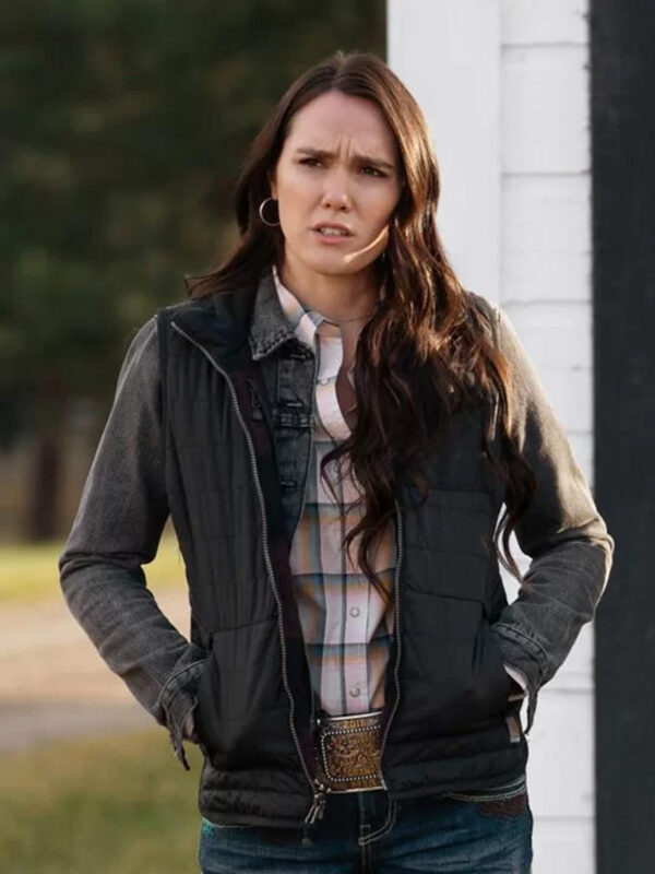 Yellowstone S03 Eden Brolin Mia Black Vest