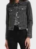 Yellowstone S04 Eden Brolin Black Denim Trucker Jacket
