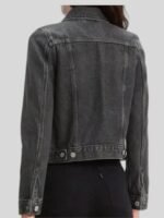 Yellowstone S04 Eden Brolin Black Denim Trucker Jacket