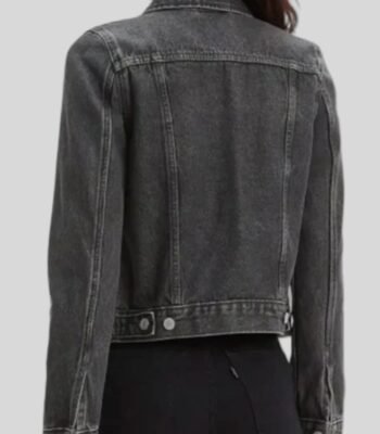 Yellowstone S04 Eden Brolin Black Denim Trucker Jacket