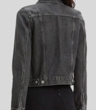 Yellowstone S04 Eden Brolin Black Denim Trucker Jacket