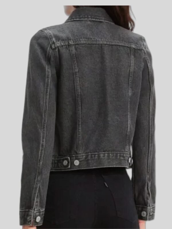 Yellowstone S04 Eden Brolin Black Denim Trucker Jacket