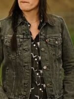 Yellowstone S04 Eden Brolin Black Denim Trucker Jacket