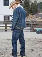Yellowstone S04 Jefferson White Blue Denim Jacket