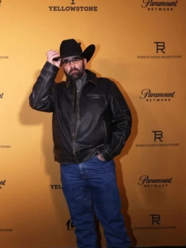 Yellowstone S05 Jake Ream Black Leather Jacket