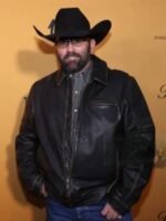 Yellowstone S05 Jake Ream Black Leather Jacket
