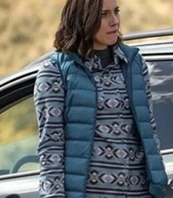 Yellowstone Womens Wendy Moniz Blue Quilted Puffer Vest