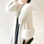 Yolanda White Mink Fur Long Coat