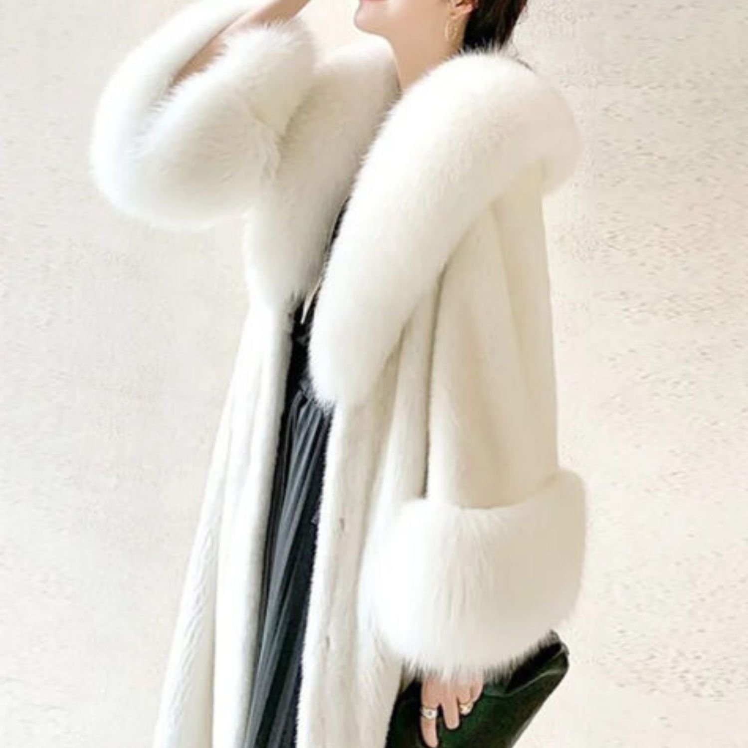 Yolanda White Mink Fur Long Coat Yolanda White Mink Fur Long Coat