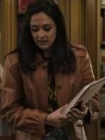 You S04 Amy Leigh Hickman Brown Leather Jacket