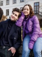 Young Royals S02 Frida Argento Purple Puffer Jacket