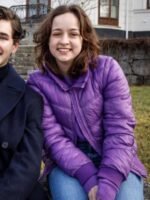 Young Royals S02 Frida Argento Purple Puffer Jacket