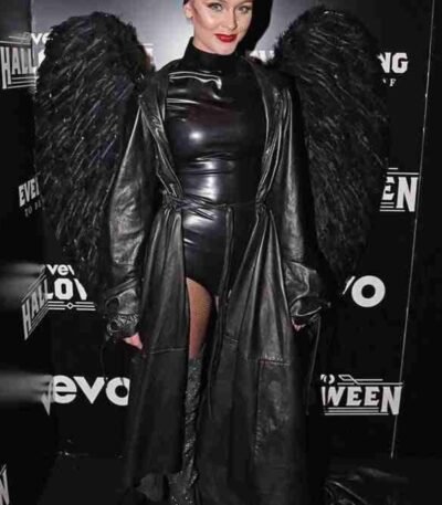 Zara Larsson VEVO’s Event Leather Coat