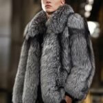 Zephyrus Genuine Mink Fur Grey Coat