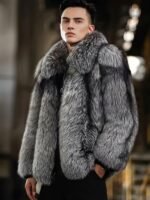 Zephyrus Genuine Mink Fur Grey Coat