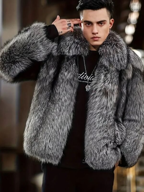 Zephyrus Genuine Mink Fur Grey Coat