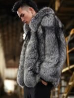 Zephyrus Genuine Mink Fur Grey Coat