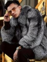 Zephyrus Genuine Mink Fur Grey Coat