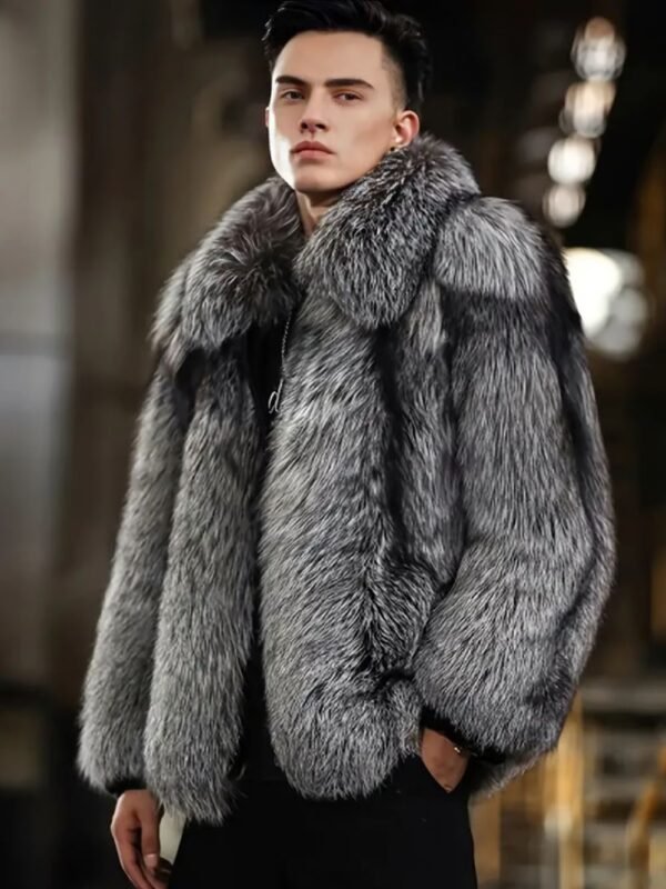 Zephyrus Genuine Mink Fur Grey Coat