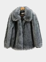 Zephyrus Genuine Mink Fur Grey Coat