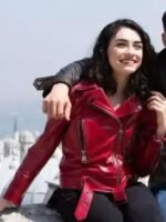Zeynep Erman The Protector Red Biker Leather Jacket