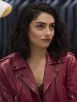 Zeynep Erman The Protector Red Biker Leather Jacket