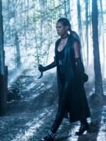 Black Lightning Giselle Cutter Leather Sleeveless Coat