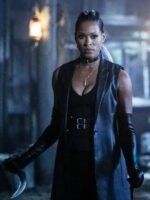 Black Lightning Giselle Cutter Leather Sleeveless Coat