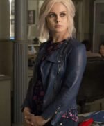 iZombie Rose McIver Navy Blue Biker Leather Jacket