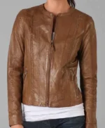Rizzoli and Isles Maura Isles Brown Leather Jacket
