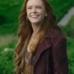 Abigail Cowen Fate The Winx Saga S2 Maroon Suede Jacket