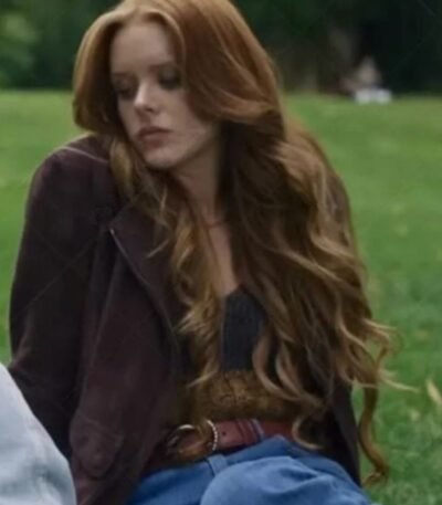 Abigail Cowen Fate The Winx Saga S2 Maroon Suede Jacket