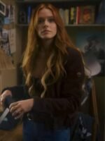 Abigail Cowen Fate The Winx Saga S2 Maroon Suede Jacket