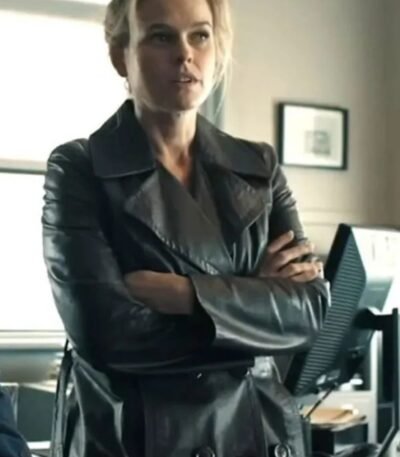 Alice Eve Cult Killer 2024 Brown Trench Coat