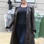 Alice Eve Cult Killer 2024 Brown Trench Coat