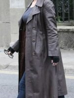 Alice Eve Cult Killer 2024 Brown Trench Coat