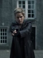 Alice Eve Cult Killer 2024 Brown Trench Coat