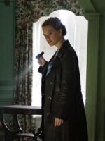 Alice Eve Cult Killer 2024 Brown Trench Coat