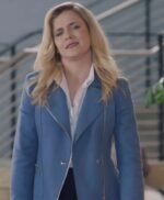 American Auto Sadie Ryan Blue Leather Jacket