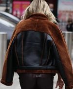 Ashley Roberts Shearling Aviator Bomber Jacket