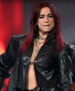 BRIT Awards 2024 Dua Lipa Leather Jacket