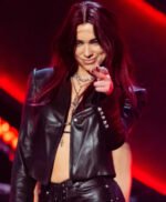 BRIT Awards 2024 Dua Lipa Leather Jacket