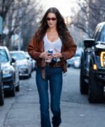 Bella Hadid New york Leather Jacket
