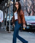 Bella Hadid New york Leather Jacket